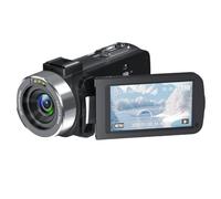 VBESTLIFE Caméscope Vidéo 4K, Caméra Vlog UHD 80MP avec Zoom Numérique 18x, écran Rotatif 3" à 270°, Caméscope Vidéo de Voyage avec Flash LED