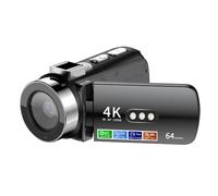 VBESTLIFE Caméscope Vidéo Caméra QHD 4K 64MP 28x Caméra Numérique de Zoom Numérique avec Lumière de Remplissage LED pour Youtube, écran LCD de Rotation de 3,0 Pouces 180 °