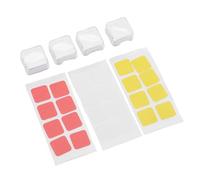 VBESTLIFE Capuchons de Touches de Clavier Mécaniques DIY avec Couvercle Transparent - Ensemble de 4 Touches à Double Couche avec Autocollants Amovibles pour Une Saisie Personnalisée (White)