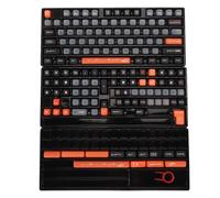VBESTLIFE Capuchons de Touches PBT par Sublimation, 154 Touches XDA Profile Custome pour Clavier Mécanique de Jeu 61 87 98 104 108, Hauteur XDA (Orange)