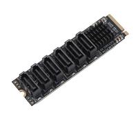 VBESTLIFE Carte Adaptateur M.2 SATA3.0 Indicateur Intelligent D'extension Haute Vitesse ASM1166 PCIE SATA