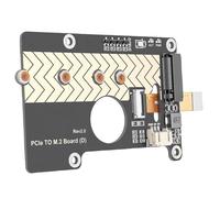 VBESTLIFE Carte Adaptateur PCIe vers M.2, Compatible avec Pi 5, Prend en Charge Le Protocole NVMe M.2 SSD 2280/2260/2242/2230, 8Gbps, 16 Broches