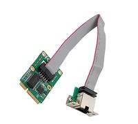 VBESTLIFE Carte Contrôleur Réseau Mini PCIe 10/100/1000Mbps, Carte NIC LAN RJ45 pour Ordinateur de Bureau, Prend en Charge Le Marquage VLAN IEEE 802.1Q