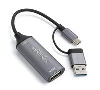 VBESTLIFE Carte de Capture Vidéo USB 3.0, Entrée 4K 30 Hz, Sortie 1080P 60 Hz, Adaptateur HDMI vers USB C pour L'enregistrement en Streaming, avec conformité UVC Plug and Play