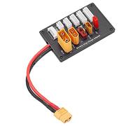 VBESTLIFE Carte de Charge Parallèle, Chargeur de Batterie Lipo 2S-6S, Adaptateur équilibré avec Entrée XT60 IMAX B6/B6AC IDST, Câble en Silicone 14 AWG, Voiture Drone RC Hobby