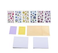 VBESTLIFE Carte de Vœux Vierge Enregistrable avec Voix, Enregistrement de 4 Minutes, Carte D'anniversaire avec Autocollants Floraux et Message Vocal Personnel