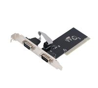 VBESTLIFE Carte D'extension en Série de 2 Port PCIe, Addaptateur de Port Série RS232 DB9 avec 2 Supports Minces, pour Les Systèmes de Point de Vente de L'équipement Industriel de Bureau
