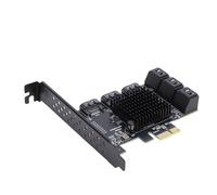 VBESTLIFE Carte D'extension Pcie vers 9 Serial ATA 3.0, 6 Gbit/s Haute Vitesse, Prise en Charge NCQ et AHCI, Pcie 1-16x, Plug and Play, pour Wins et pour Linux