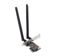 VBESTLIFE Carte PCIe WiFi 6, Adaptateur Réseau sans Fil AX1800 802.11ax 160 MHz 1800 Mbps Bluetooth 5.4 Antenne Double Bande 8 DBi avec Cryptage WPA3