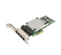 VBESTLIFE Carte Réseau PCIEx4 Gigabit avec Contrôleur Intel I350AM2, 4 Ports RJ45, Grand Dissipateur Thermique, Broches Plaquées Or