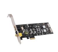 VBESTLIFE Carte Son PCIE, Prise en Charge CM6635, HiFi, 127dB & -120dB N, Carte Son 16/24 Bits Adaptateur PCI Express