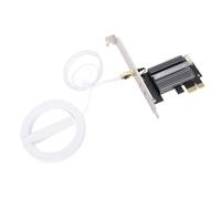 VBESTLIFE Carte WiFi 6E PCIe WiFi pour PC de Bureau, 4174Mbps 3 Bande Bluetooth 5.2 Adaptateur PCIe Network Card pour WINS 10 11, pour Linux (Antenne de câble d'extension)