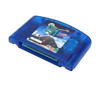 VBESTLIFE Cartouche Flash Open Source N64 64DD, Carte SD 32 Go Intégrée, Compatible avec SNES GB GBC SMS GG CHF (bleu transparent)