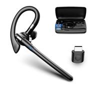 VBESTLIFE Casque Bluetooth, Casque sans Fil à Oreille Unique avec Microphone Antibruit et Dongle USB, écouteur Bluetooth 6.1 pour Les Conducteurs de Camions