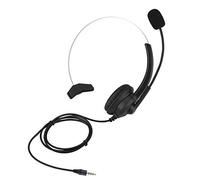 VBESTLIFE Casque de Centre d'appels, Casque téléphonique sans Perte de Son/Suppression du Bruit/Port Confortable/câble Super Long(Prise 3,5 mm)