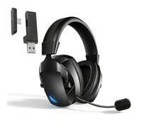 VBESTLIFE Casque de Jeu sans Fil, Casque Bluetooth 5.4 2,4 GHz avec Suppression du Bruit, Lumière RVB, Son Surround 7.1, pour PC, Tablette, Téléphone Portable (Black)