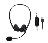 VBESTLIFE Casque USB pour Ordinateur avec Micro, Casque Filaire Stéréo avec Microphone Antibruit pour PC, Ordinateur Portable