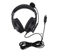 VBESTLIFE Casque USB Supra-auriculaire, Micro Réglable à 120 Degrés, Coussin d'oreille Souple, écouteurs Filaires HiFi avec Micro Cardioïde Unidirectionnel, pour Examen de n Ligne