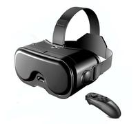 VBESTLIFE Casque VR, Lunettes HD 3D VR avec Contrôleur Bluetooth pour Téléphone iOS Android 5-7 Pouces, FOV 120°, Anti Lumière Bleue, Distance Réglable Entre Les élèves