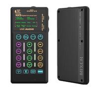 VBESTLIFE Changeur de Voix Portable, 8 Effets Sonores, Petit Ensemble de Cartes Son Portables pour Podcasting, Diffusion, Vie, Chant