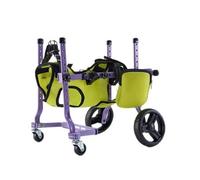 VBESTLIFE Chariot Réglable pour Pattes Arrière de Chien en Alliage D'aluminium, avec Structure Stable à 4 Roues pour une Utilisation Confortable et Pratique
