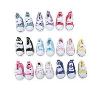 VBESTLIFE Chaussures en Toile de Poupée Articulées à la Mode, 10 Paires, Fond en Caoutchouc Antidérapant pour Poupées 1/6, Fabrication Exquise