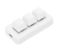 VBESTLIFE Clavier à 3 Touches, Clavier de Jeu Mécanique personnalisé Bluetooth Filaire USB avec Conception Ergonomique et Touches Programmables pour Ordinateur PC (White)