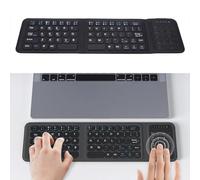 VBESTLIFE Clavier Bluetooth Pliable, Clavier Portable avec pavé Tactile, Prend en Charge Plusieurs Appareils, Conception de Poche à 3 Volets pour Ordinateur Portable, Tablette