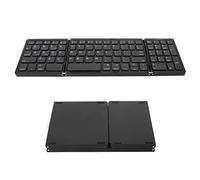 VBESTLIFE Clavier Bluetooth Pliable, Clavier sans Fil Portable Triple Pli avec pavé Numérique, Clavier de Voyage de Poche Prenant en la Connexion de Plusieurs Appareils, pour