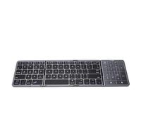 VBESTLIFE Clavier Bluetooth Pliable, Clavier sans Fil Rechargeable Portable avec pavé Tactile Multi-Touch et pavé Numérique, pour Smartphones, Tablettes, Ordinateurs Portables
