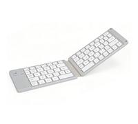 VBESTLIFE Clavier Bluetooth Pliable, Conception Compacte et Portable avec Modes sans Fil et Filaire, Compatible avec Tablette, Smartphone et Ordinateur Portable (White)