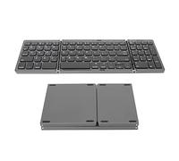 VBESTLIFE Clavier Bluetooth Pliable, Sans Fil Portable Triple Pli Avec Pavé Numérique, de Voyage de Poche Prenant en Charge la Connexion de Plusieurs Appareils