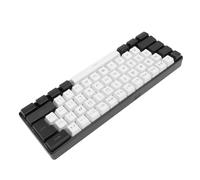 VBESTLIFE Clavier de Jeu Compact rétroéclairé RVB 61 Touches, Mini Clavier Ergonomique étanche pour Joueurs sur PC, Filaire USB, Anti-ghosting, Lumière 7 Couleurs, adapté aux Affaires et