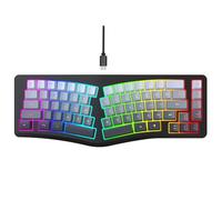 VBESTLIFE Clavier de Jeu Filaire 69 Touches rétro-éclairé Rvb, Clavier à Membrane Compact Ergonomique avec Câble de Type C Détachable pour Les Jeux sur PC