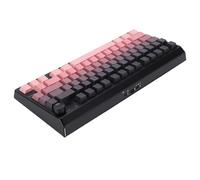 VBESTLIFE Clavier de Jeu Mécanique sans Fil, Connexion à 3 Modes, Disposition Compacte à 79 Touches avec Bouton de Commande et Touches PBT Dégradées (Noir Rose)