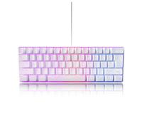 VBESTLIFE Clavier de Jeu RVB à 61 Touches, Clavier D'ordinateur rétroéclairé RVB avec Sensation Mécanique Filaire USB avec 25 Touches sans Conflit, pour Le Travail et Les Jeux