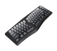 VBESTLIFE Clavier Ergonomique RGB, 69 Touches Clavier de Jeu Filaire USB avec Conception V Forme V 166 °, 7 Couleurs Rencontre Mécanique rétro-éclairé pour WINS OS X