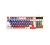VBESTLIFE Clavier Filaire, 98 Touches, Clavier de Jeu 3 Couleurs avec pavé Numérique, écran D'affichage, éclairage RVB, Anti-Image Fantôme, pour Ordinateur Portable et PC de Jeu (Couleur du thé au