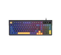 VBESTLIFE Clavier Filaire, 98 Touches, Clavier de Jeu 3 Couleurs avec pavé Numérique, écran D'affichage, éclairage RVB, Anti-Image Fantôme, pour Ordinateur Portable et PC de Jeu (Black)