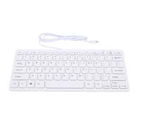 VBESTLIFE Clavier Filaire de Type C, Silencieux, Léger et Silencieux, 78 Touches, Conception Ergonomique Compacte avec Touches Multifonctions, pour Ordinateur, PC, Ordinateur Portable, (White)