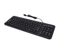 VBESTLIFE Clavier Filaire USB, Conception Ergonomique Compacte avec Commutateurs Silencieux et Touches Multimédia, pour Ordinateurs de Bureau et Ordinateurs Portables (Black)