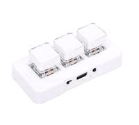 VBESTLIFE Clavier Macro à 3 Touches, Mini Clavier Programmable Bluetooth Filaire pour Ordinateur Portable et de Bureau (White)