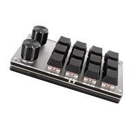 VBESTLIFE Clavier Macro Commutateur Rouge Ergonomique Boutons Personnalisés Mini Clavier USB pour PC (12 Touches avec 2 Boutons)