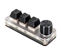 VBESTLIFE Clavier Macro Commutateur Rouge Ergonomique Boutons Personnalisés Mini Clavier USB pour PC (3 Touches 1 Bouton)