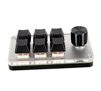 VBESTLIFE Clavier Macro Commutateur Rouge Ergonomique Boutons Personnalisés Mini Clavier USB pour PC (6 Touches avec 1 Bouton)