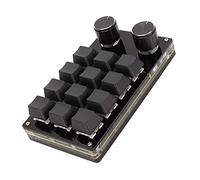 VBESTLIFE Clavier Macro Programmable, 12 Touches 2 Boutons RVB Petit Clavier OSU Mécanique Macropad Programmable, Clavier Programmable DIY, pour Les Médias De Bureau De Jeu