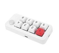 VBESTLIFE Clavier Macro Programmable, pavé Numérique Filaire USB C avec 8 Touches Remplaçables à Chaud et 12 Modes D'éclairage, pour Wins 7, 8, 10, pour OS X (White)