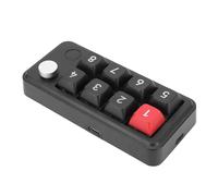 VBESTLIFE Clavier Macro Programmable, pavé Numérique Filaire USB C avec 8 Touches Remplaçables à Chaud et 12 Modes D'éclairage, pour Wins 7, 8, 10, pour OS X (Black)
