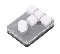 VBESTLIFE Clavier Mécanique à 4 Touches, Clavier à Interrupteur Bleu Programmable avec Bouton et Lumière RVB, Clavier Personnalisable pour Les Jeux, Les Médias, Le Contrôle Industriel