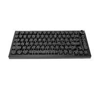 VBESTLIFE Clavier Mécanique à 81 Touches, 2.4G, sans Fil, Bluetooth, Filaire, échange à Chaud, Rétroéclairage Rvb, avec Batterie 8000mAh, pour Les Jeux (Ligne de Contour Noire)
